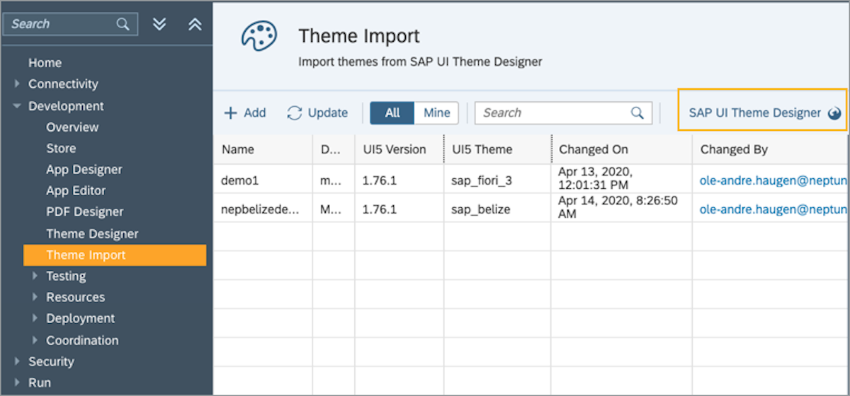 Import Sap Theme Chapter Neptune Software Community